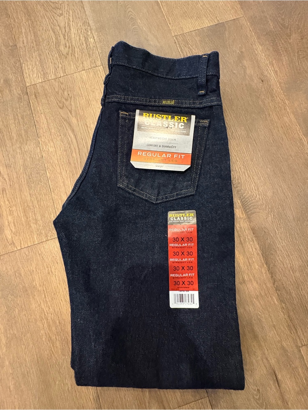 Wrangler Rustler Classic Regular Fit Jeans - Dark Blue